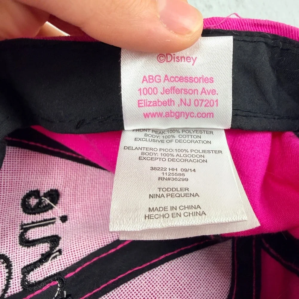 Disney‎ Minnie Mouse Toddler Girls Pink Snapback Hat with Ears and Glitter Bow